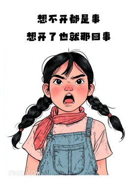 想不开的事想开了也就那么回事 小女孩 歪理 真理 搞笑文案