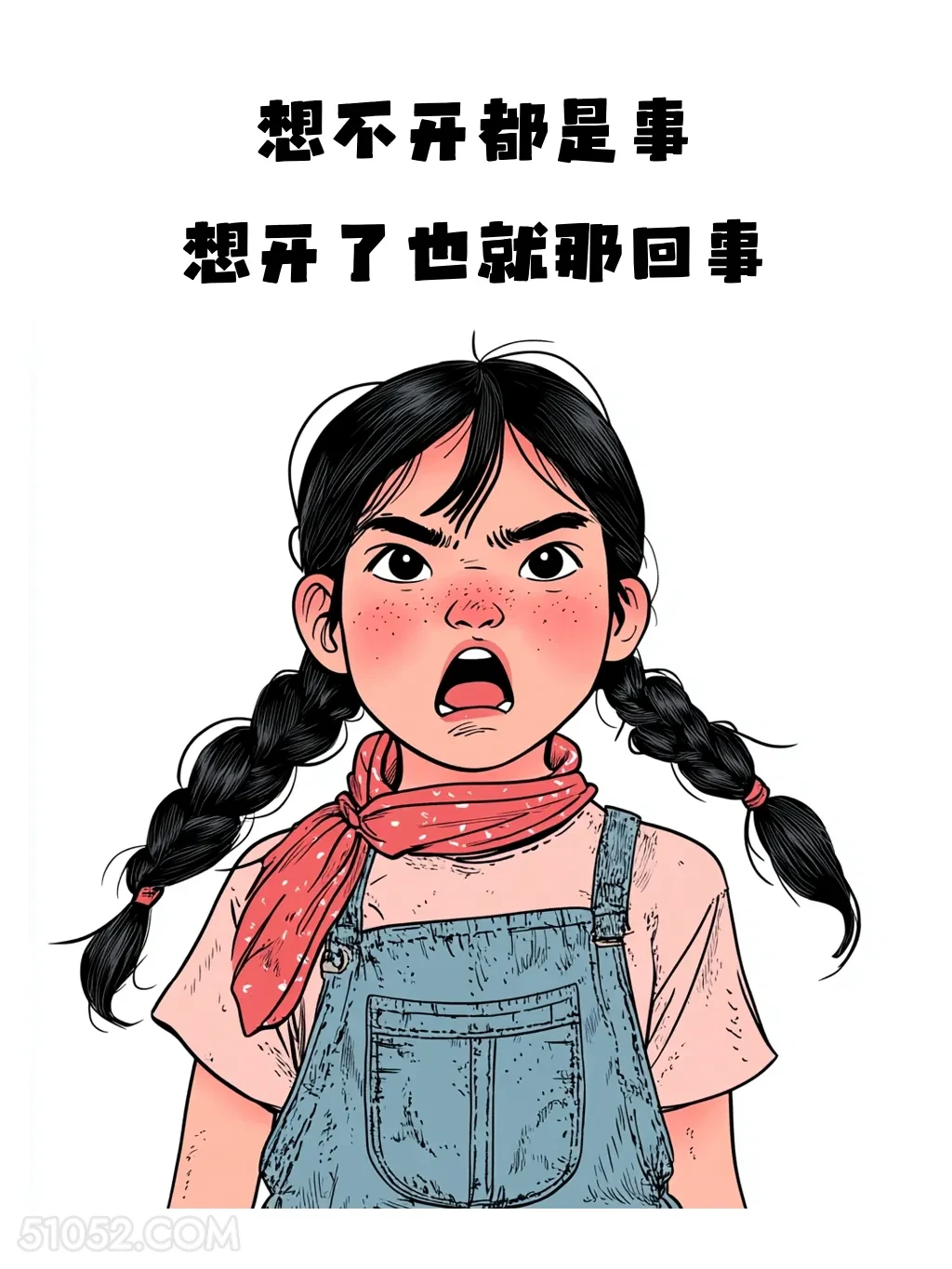 想不开的事想开了也就那么回事 小女孩 歪理 真理 搞笑文案