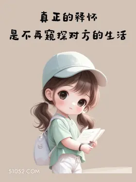 真正的释怀是不再窥探对方的生活 小女孩 清醒句子 文案