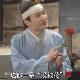 武林外传 影视剧 搞笑表情 同福客栈 郭芙蓉 送你一朵“没钱花”