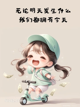 无论明天怎样,我们都拥有今天 小女孩 搞笑文案 发朋友圈