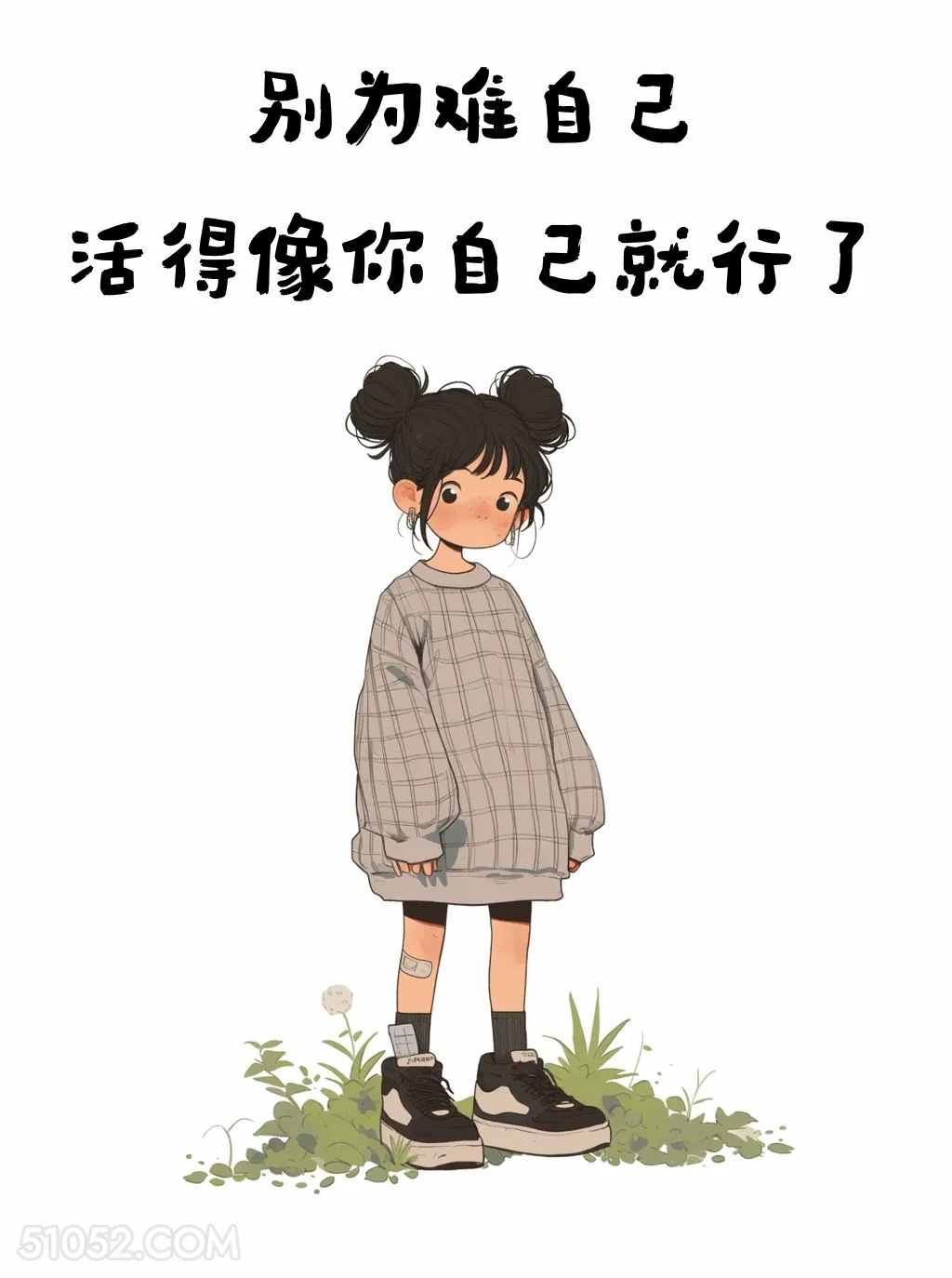 别为难自己，活得像自己 小女孩 自渡 走心 文案