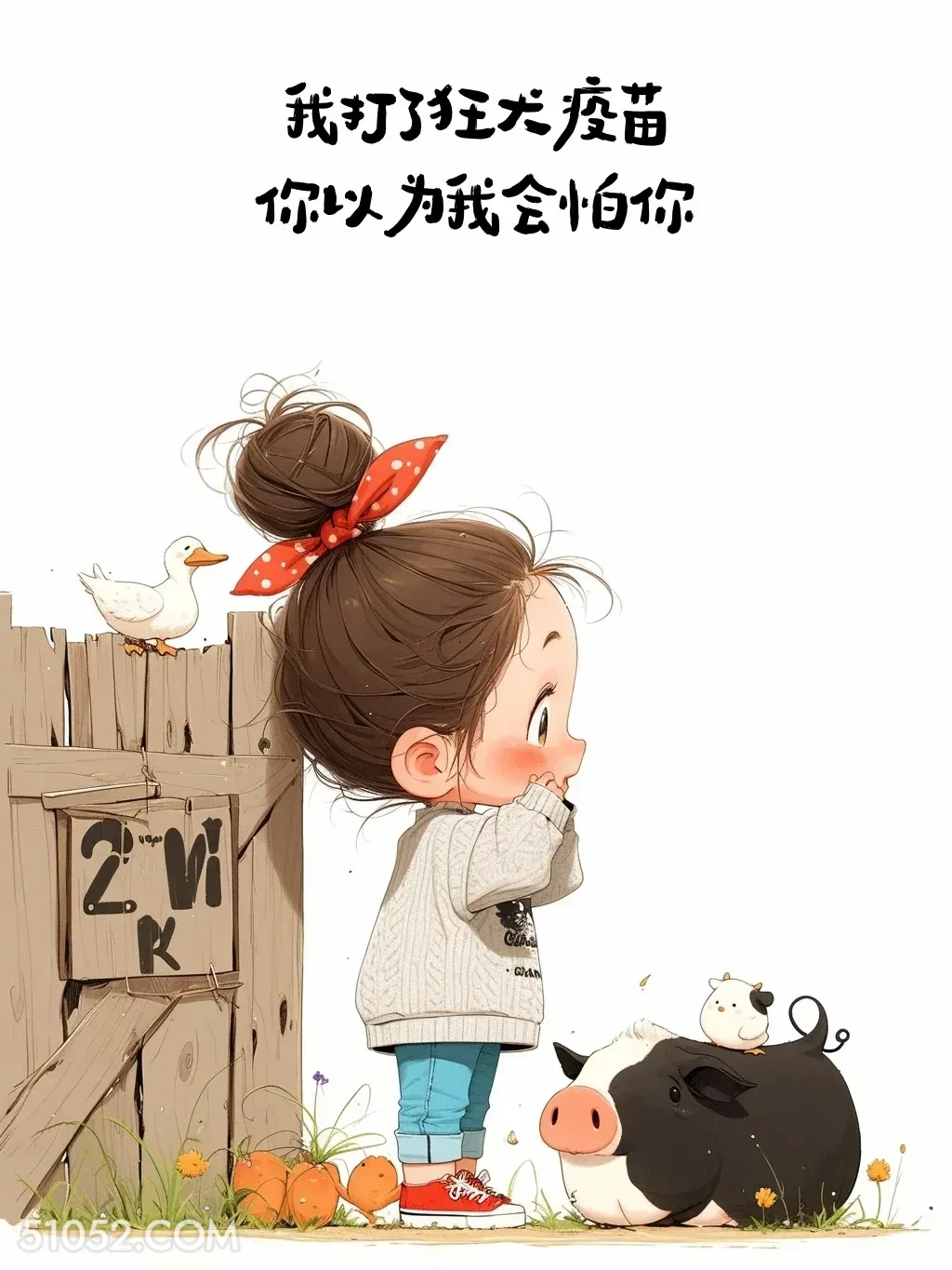 我打了狂犬疫苗，不怕你 小女孩 吵架 不带脏字骂人 搞笑文案