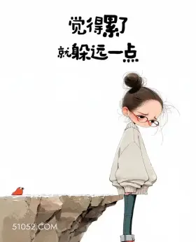 觉得累了就躲远一点 小女孩 改变 治愈短句 文案