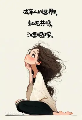 如无共鸣,沉默即安 酷女孩 放下素质 享受人生 文案