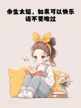 如果可以快乐请不要难过 小女孩 格局 文案