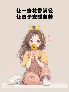 让一路花香满径，让日子安暖自若 小女孩 微信个签 文案