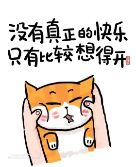 没有真正的快乐只是比较想得开 猫猫 话糙理不糙 搞笑文案