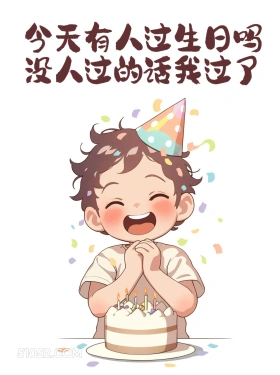 今天没人过生日的话我过了 小男孩 生日 文案 发朋友圈