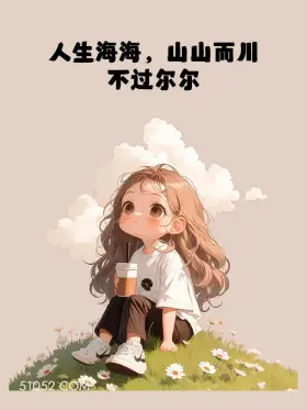 人生海海，山山而川，不过尔尔 小女孩 自渡 文案