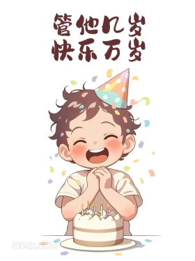 管他几岁,快乐万岁 小男孩 生日 文案 发朋友圈