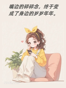小女孩 官宣 鲁迅文学 文案 嘴边的碎碎念，！ 终于变 成了身边的岁岁年年。