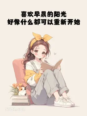 喜欢早晨的阳光，好像什么都可以重新开始 小女孩 格局 文案