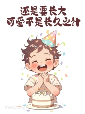 还是要长大,可爱不是长久之计 小男孩 生日 文案 发朋友圈