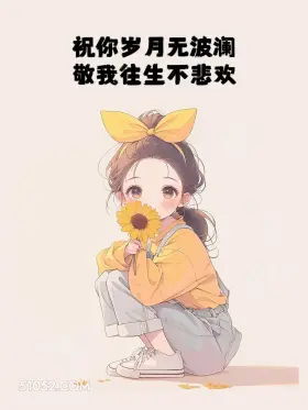 岁月无波澜，旺盛不悲欢 小女孩 微信个签 文案