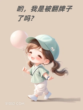 哟,我被翻牌子了吗 小女孩 在干嘛 回消息 文案