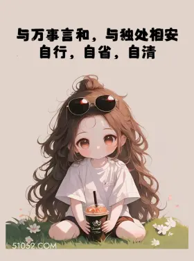 与万事言和，与独处相安 小女孩 自渡 文案