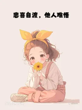 悲喜自渡，他人难悟 小女孩 微信个签 文案