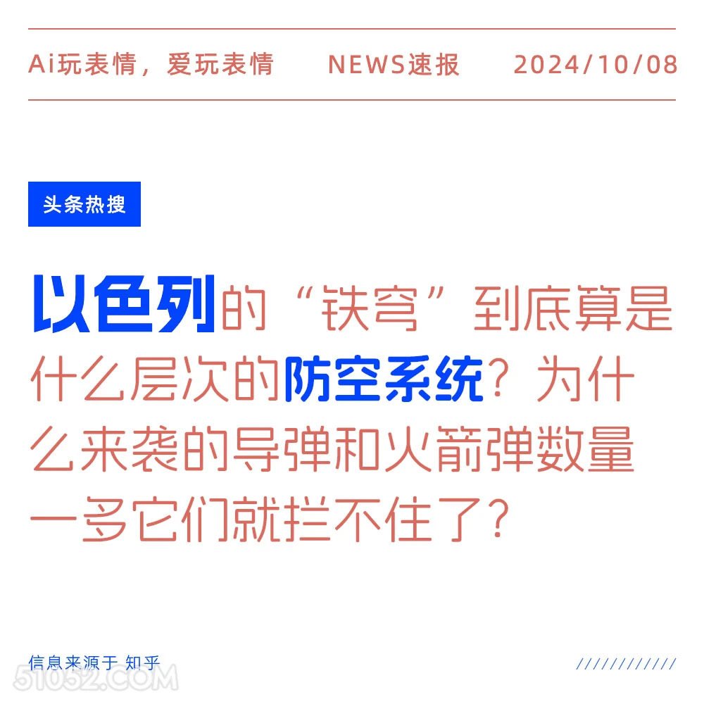 以色列的铁穹算什么层次的防空系统 新闻 头条热搜 2024年10月8日 甲辰年甲戌月乙巳日