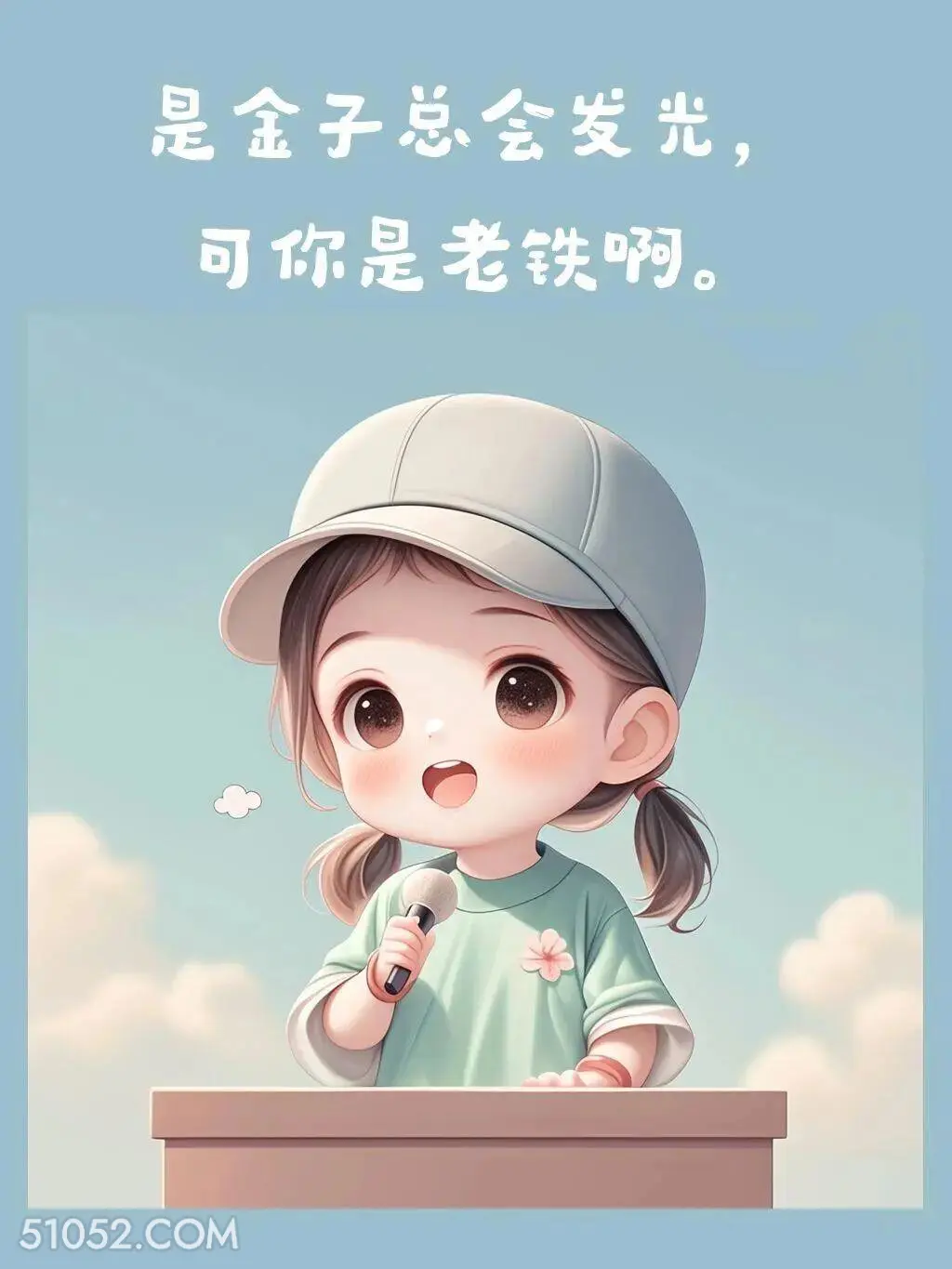 是金子总会发光，可你是老铁 小女孩 笑死了 搞笑文案 发朋友圈