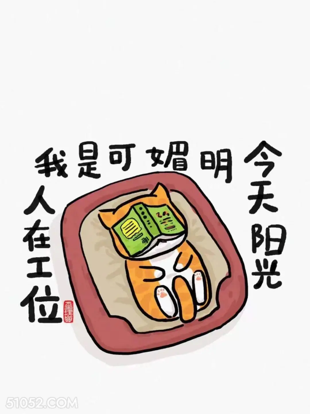 今天阳光明媚，可我人在工位 猫猫 上班 打工人 搞笑文案