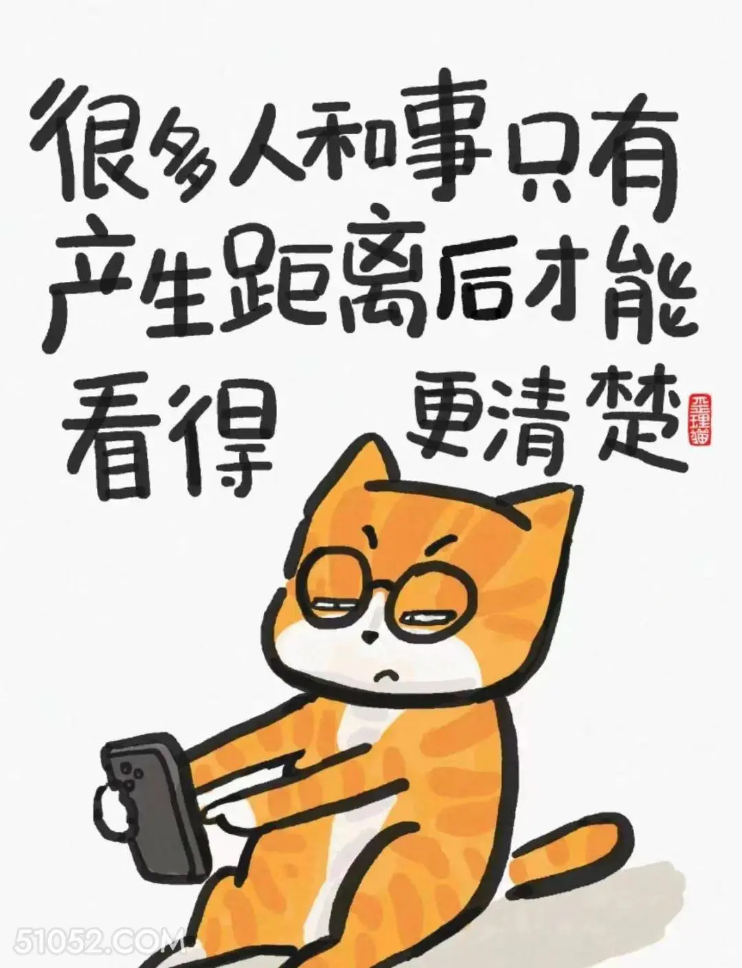 很多人事只有产生距离才能看的更清楚 猫猫 狗狗 笑死了 搞笑文案