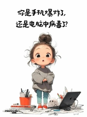 你是手机爆炸了还是电脑中毒了 小女孩 怼人 不回消息 搞笑文案