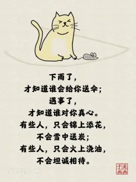 有些人只会锦上添花和火上浇油 猫猫 一针见血 现实 文案
