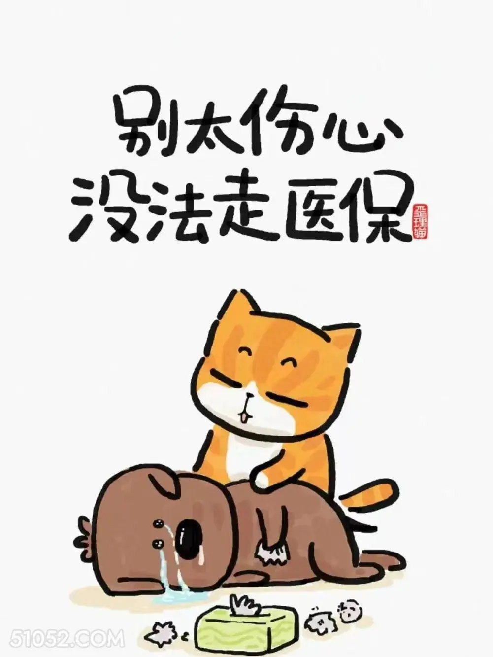别太伤心，没法走医保 猫猫 笑死了 解压 搞笑文案