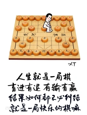 人生就像一局棋,有退有进有输有赢 漫画 风骚 现实 精辟 文案