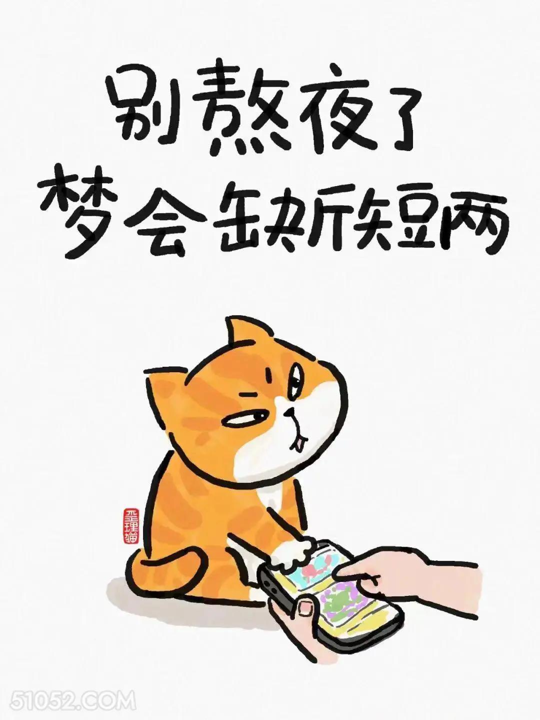 别熬夜了，梦会缺斤少两 猫猫 笑死了 搞笑文案