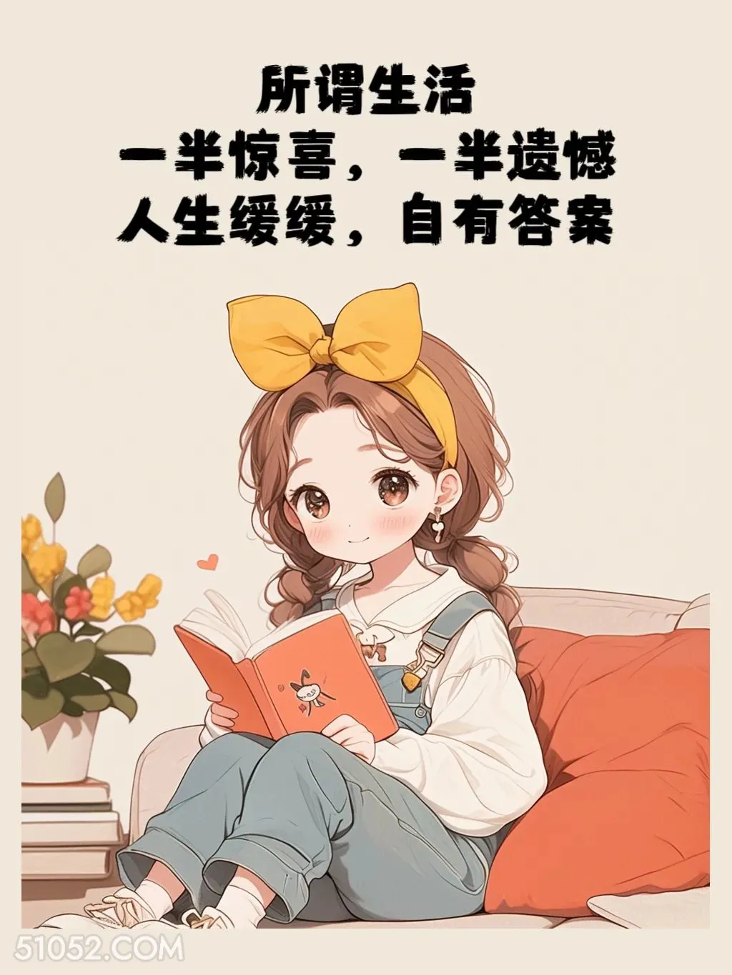 人生缓缓自有答案 小女孩 治愈 文案 发朋友圈