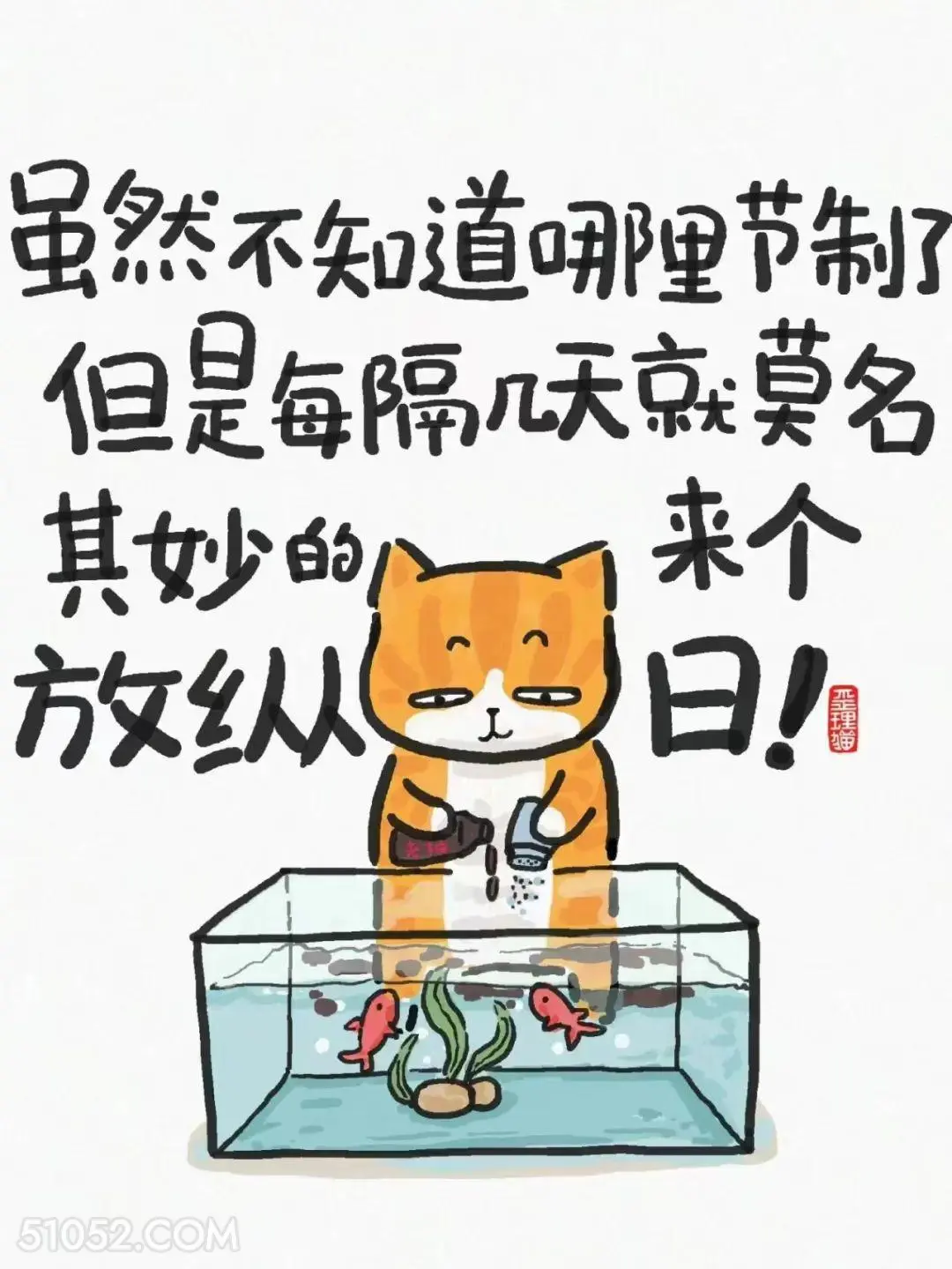 虽然不知道哪里节制，但每隔几天就来个放纵日 猫猫 笑死了 解压 搞笑文案