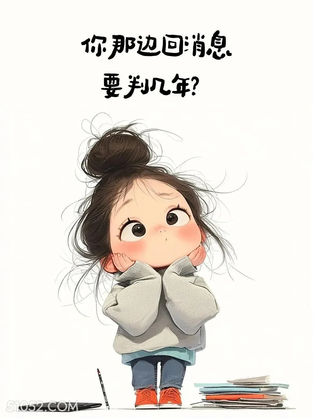 你那边回消息判几年 小女孩 怼人 不回消息 搞笑文案