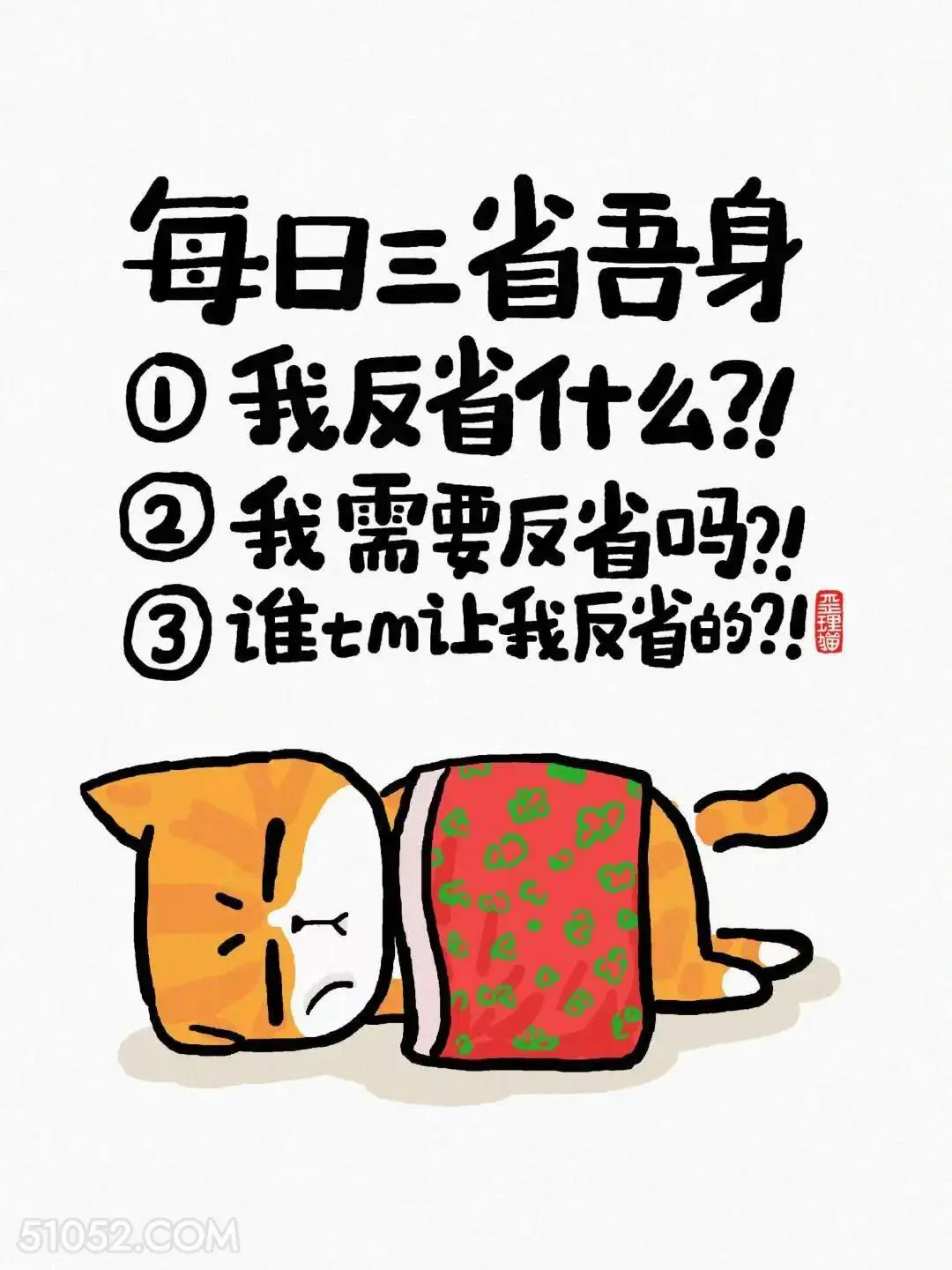 每日三省吾身 猫猫 笑死了 解压 搞笑文案