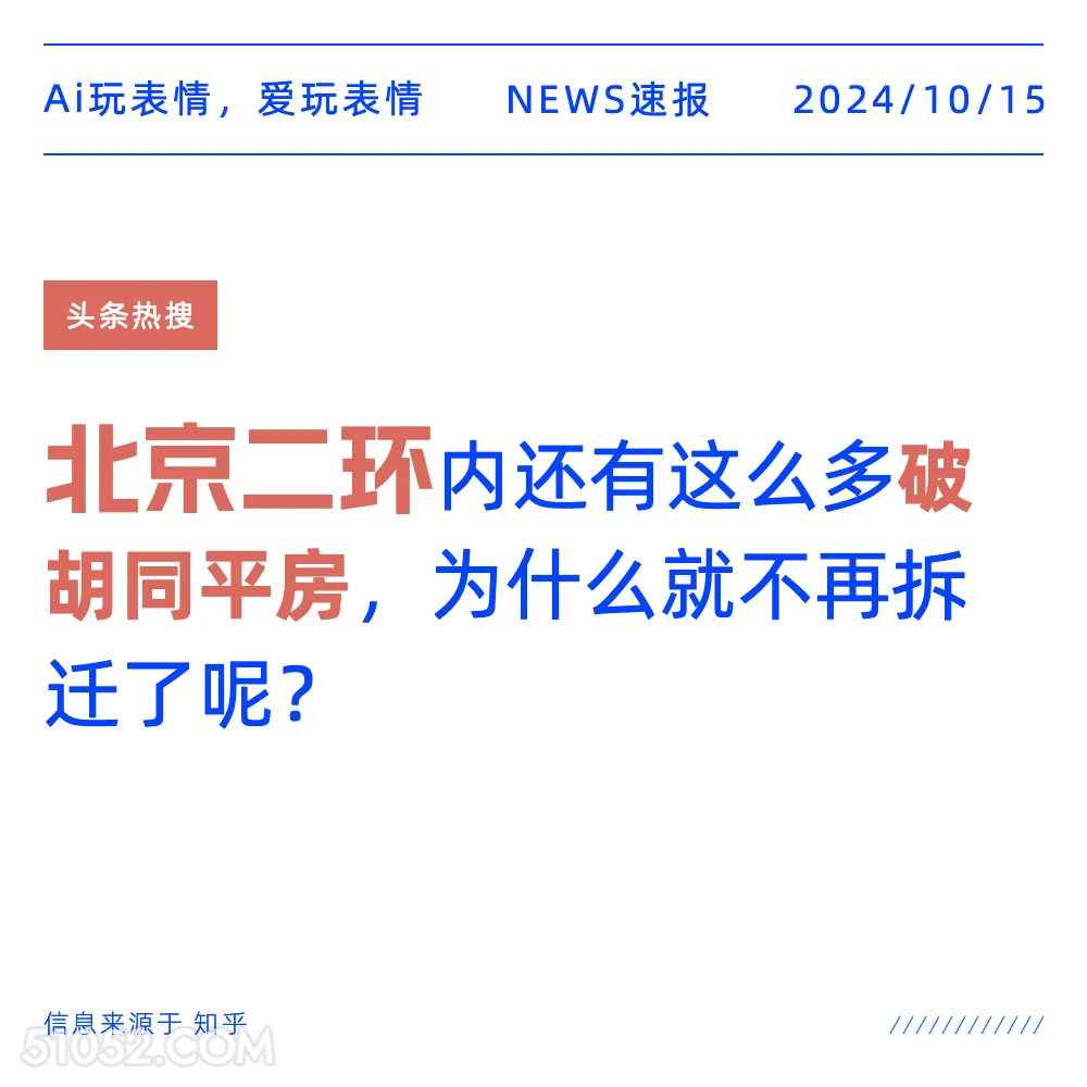 北京二环内为什么还有这么多破胡同平房 新闻 头条热搜 2024年10月15日 甲辰年甲戌月壬子日