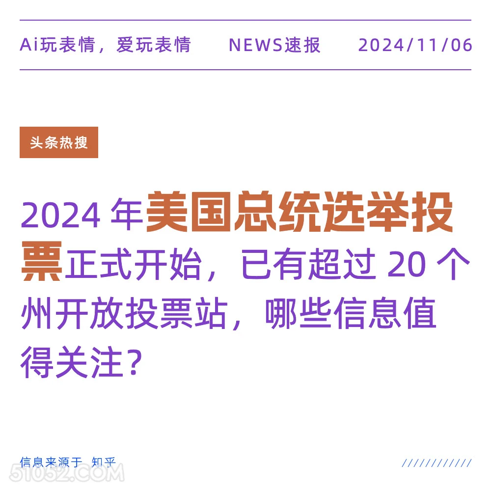 总统大选投票 2024年11月06日 头条热搜 新闻热搜