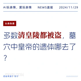 清皇陵都被盗 2024年11月29日 新闻 头条热搜