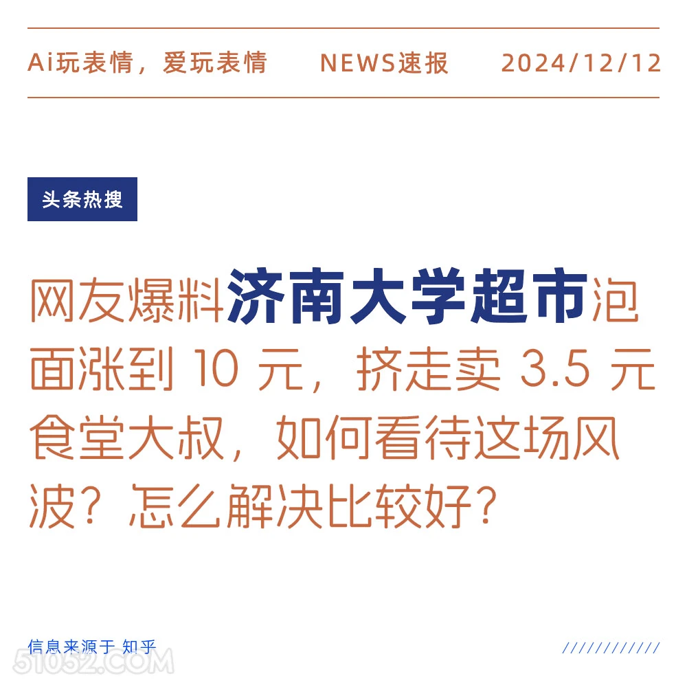济南大学超市 2024年12月12日 头条热搜 新闻