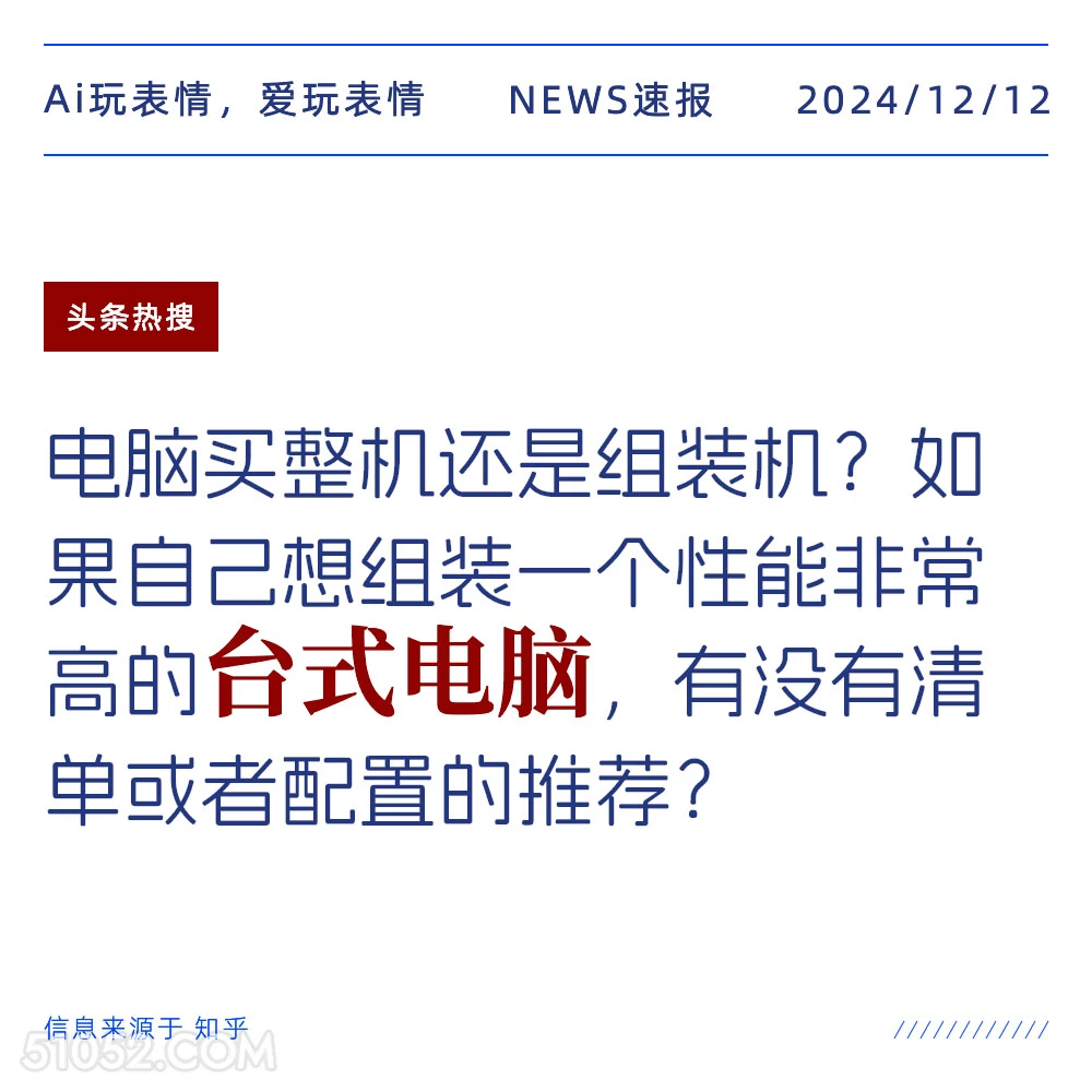台式电脑 2024年12月12日 头条热搜 新闻