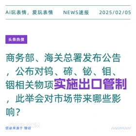 中国出口管制 2025年02月05日 新闻 头条热搜