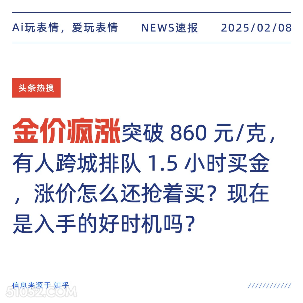 金价疯涨 2025年02月08日 新闻 头条热搜