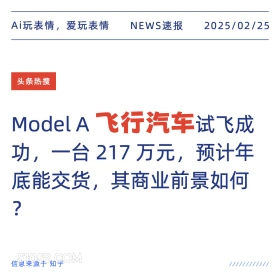 飞行汽车 2025年02月25日 新闻 头条热搜