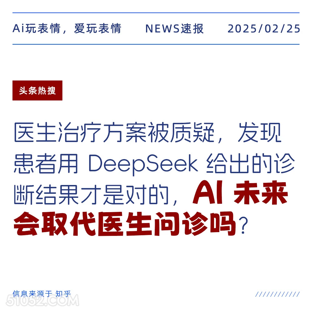 AI未来会取代医生问诊吗 2025年02月25日 新闻 头条热搜