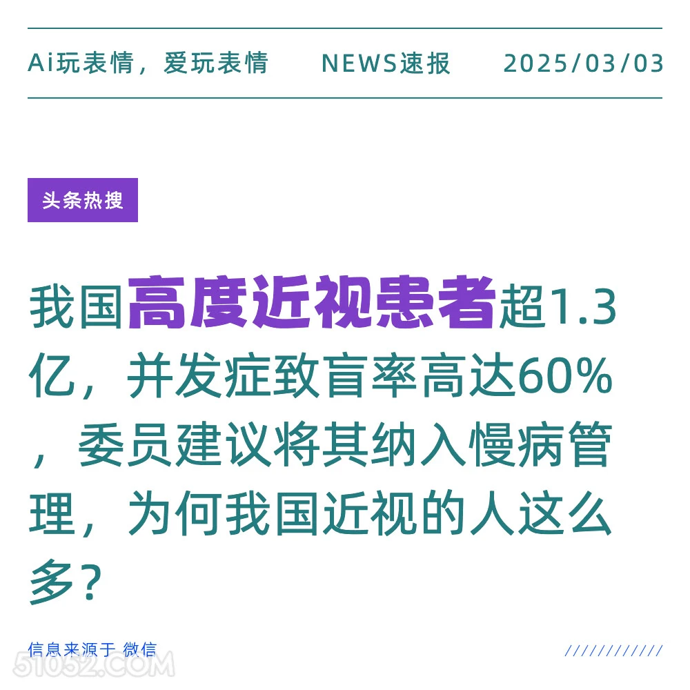 高度近视患者 2025年03月03日 新闻 头条热搜