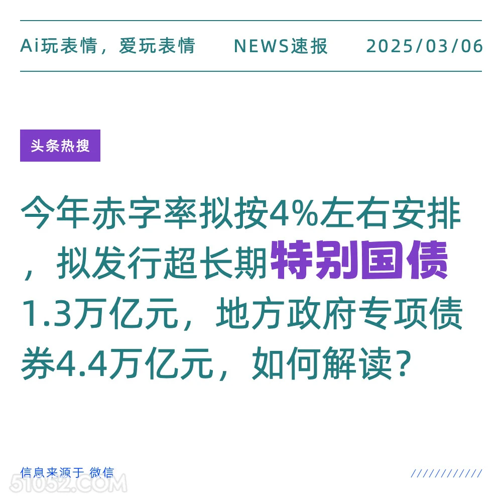 特别国债 2025年03月06日 新闻 头条热搜