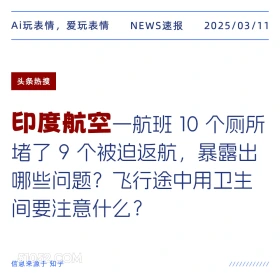 印度航空 2025年03月11日 新闻 头条热搜