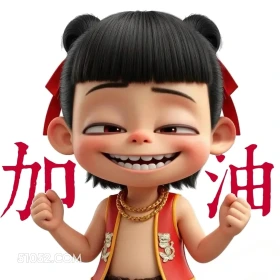 哪吒 电影 搞笑表情 加 油