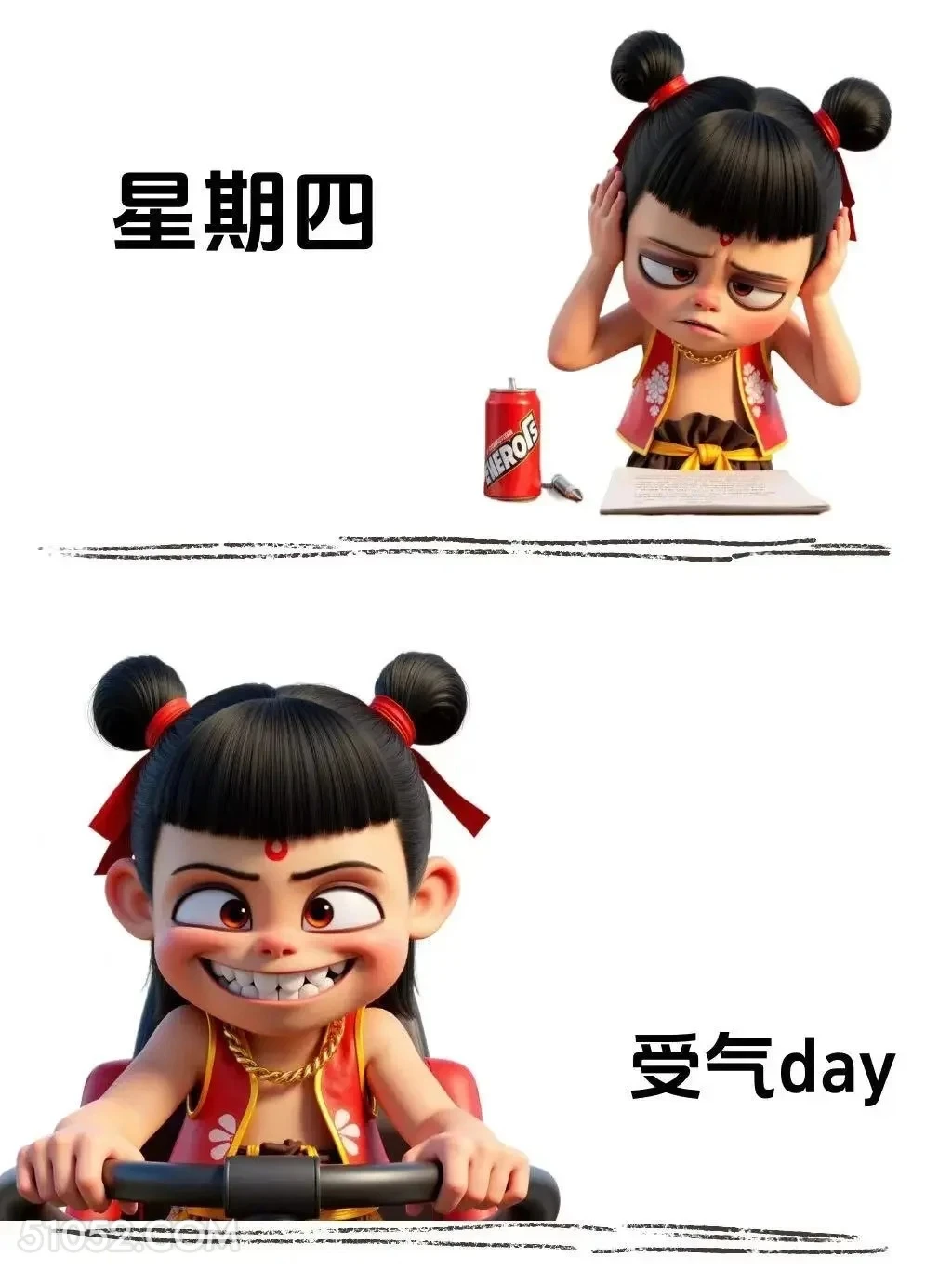 星期四受气day 哪吒 电影 打工版 搞笑表情