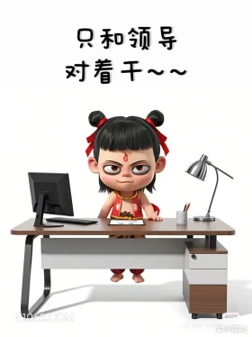 哪吒 打工人 上班 搞笑表情 只和领导 对着干~~ 小红书 小红书号426信A1